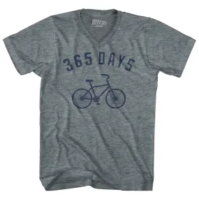 365 Days Bike Tri-Blend V-neck Womens Junior Cut T-shirt