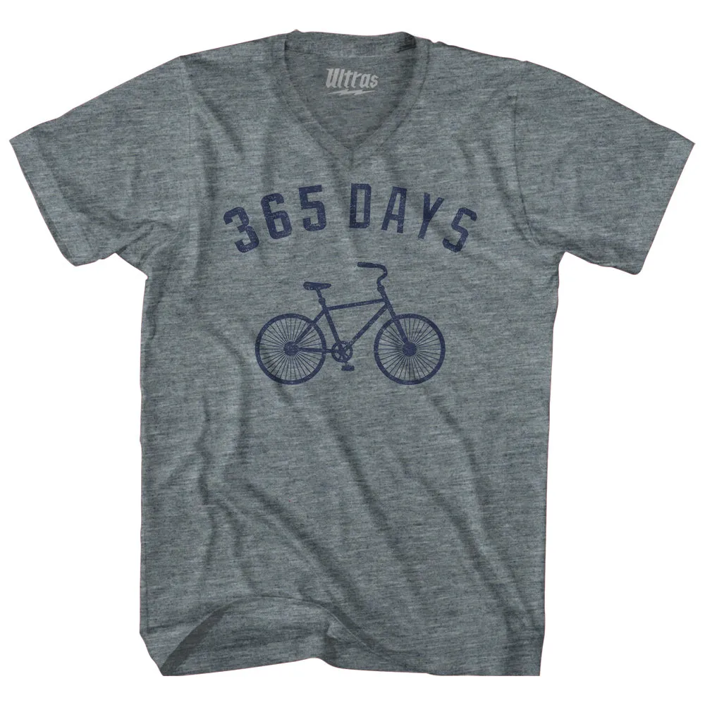 365 Days Bike Tri-Blend V-neck Womens Junior Cut T-shirt