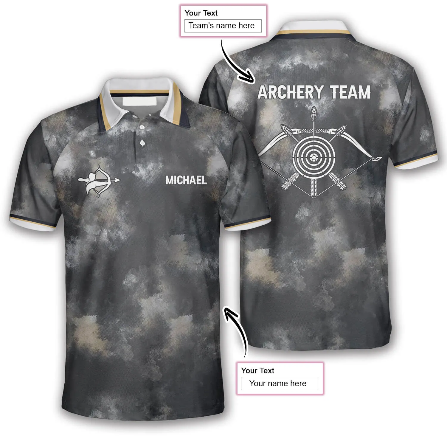 3D All Over Print Archery Tie dye Pattern Custom Archery Shirts For Men, Idea Gift for Archery Lover