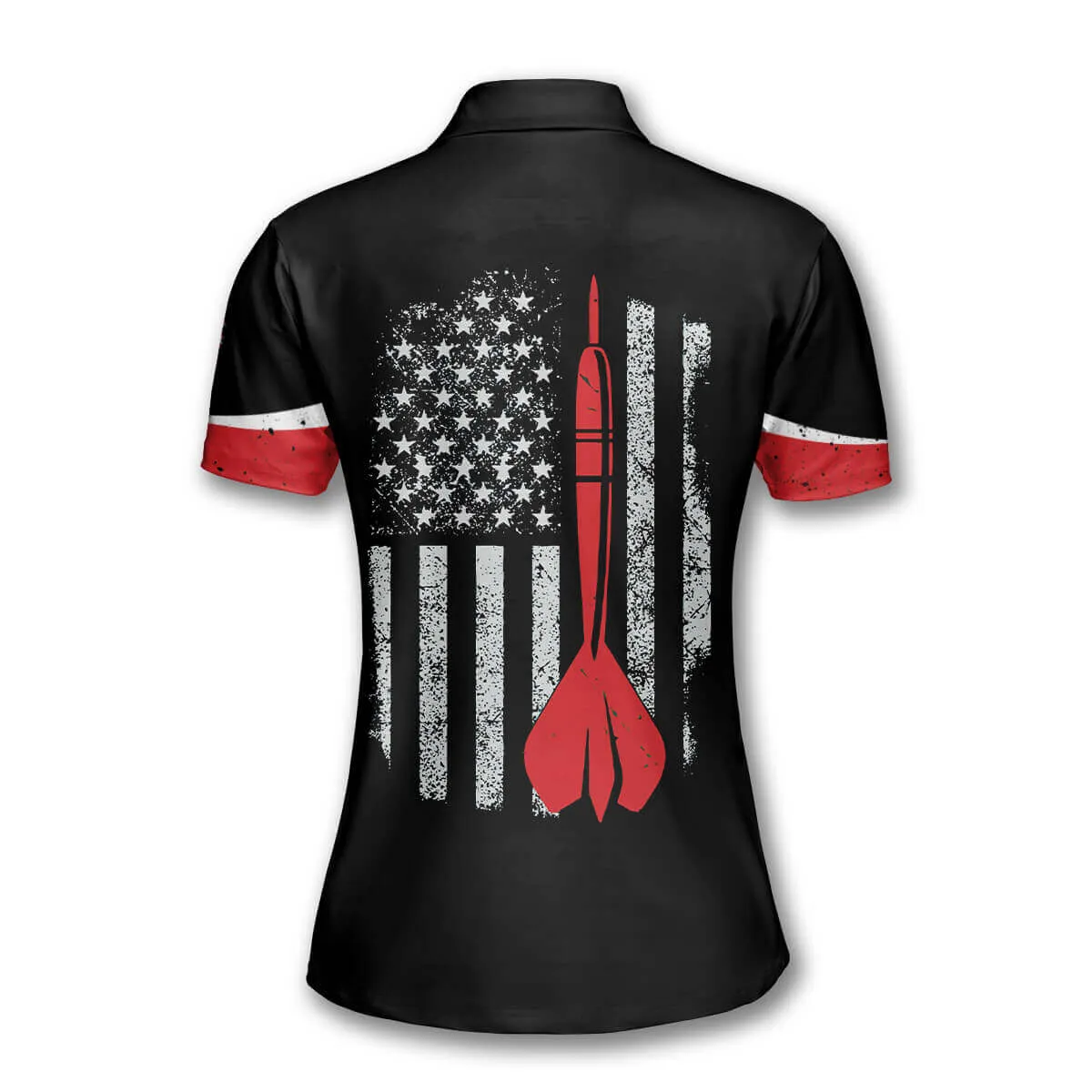 3D All Over Print Darts USA Flag Emblem Custom Darts Polo Shirts for Women, Flag Shirt