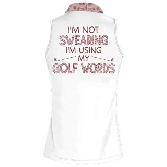 3D All Over Print Golf Heart Beat Shirt, I'm Not Swearing I'm Using My Golf Words Golf Leopard Polo Shirt