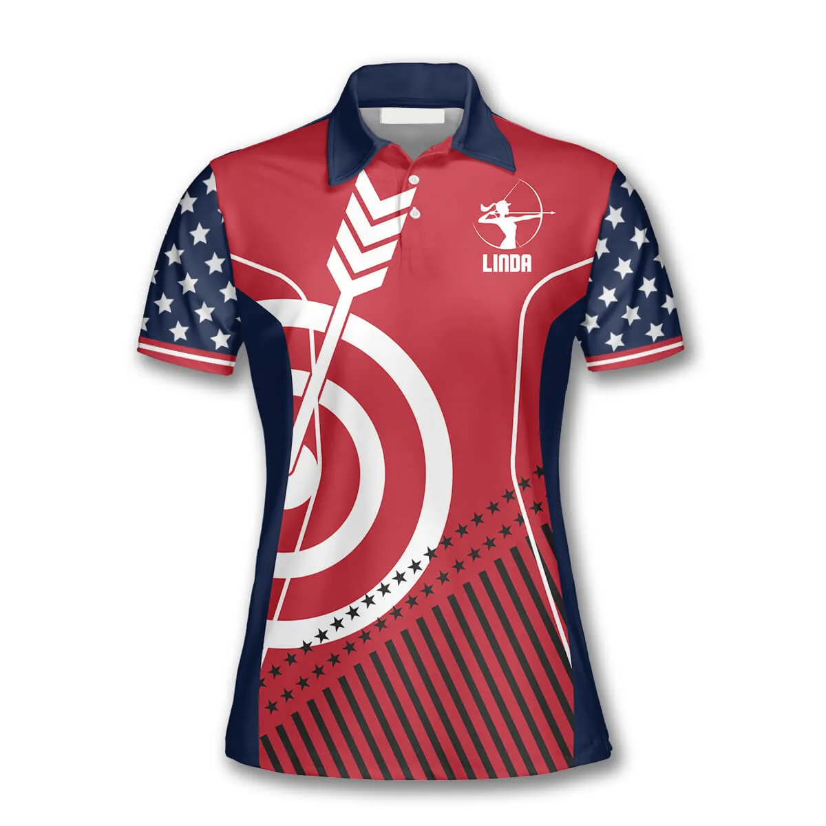 3D All Over Print Patriotic American Flag Custom Archery Shirts for Women, Gift for Her