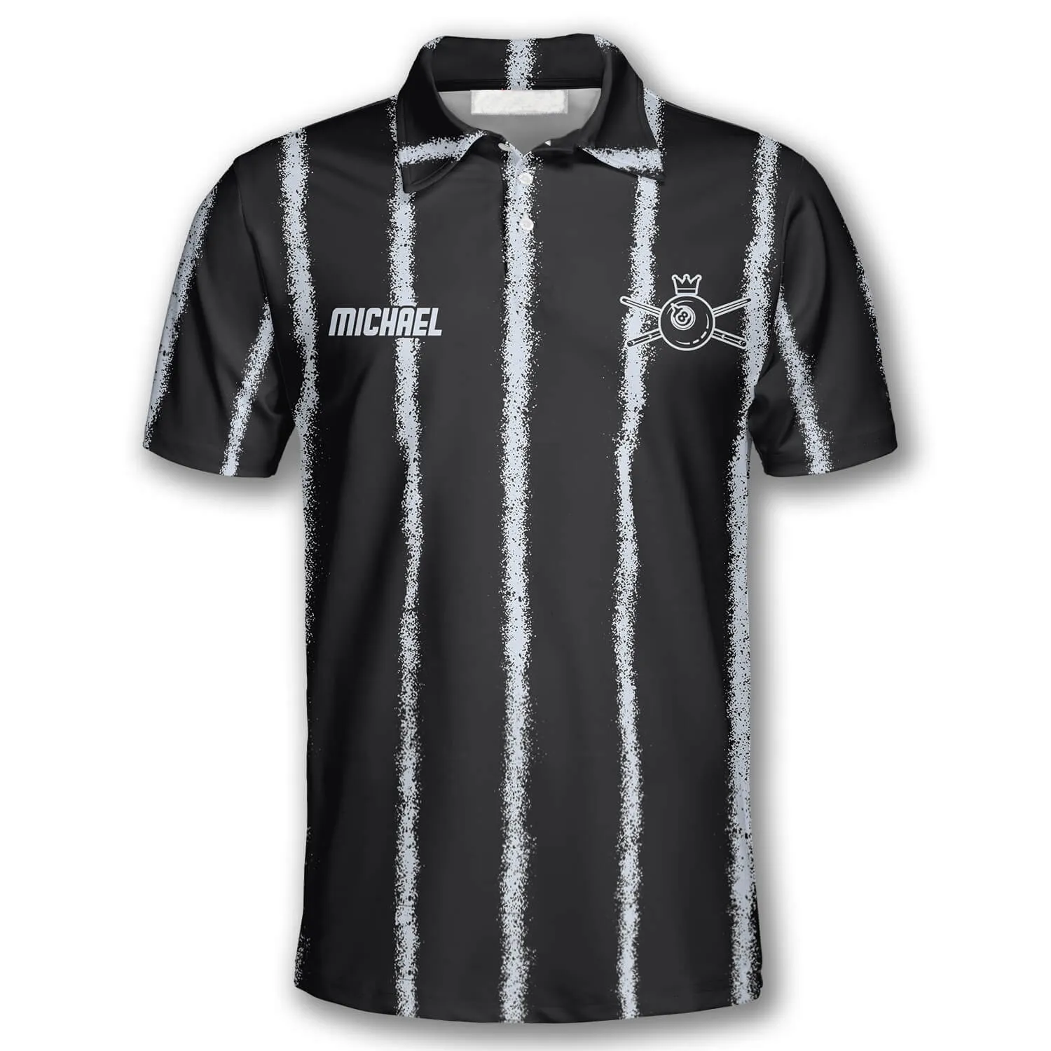 3D All Over Print Silver Light Custom Billiard Polo Shirts, Billiard Team Shirt, Gift for Billiard Player