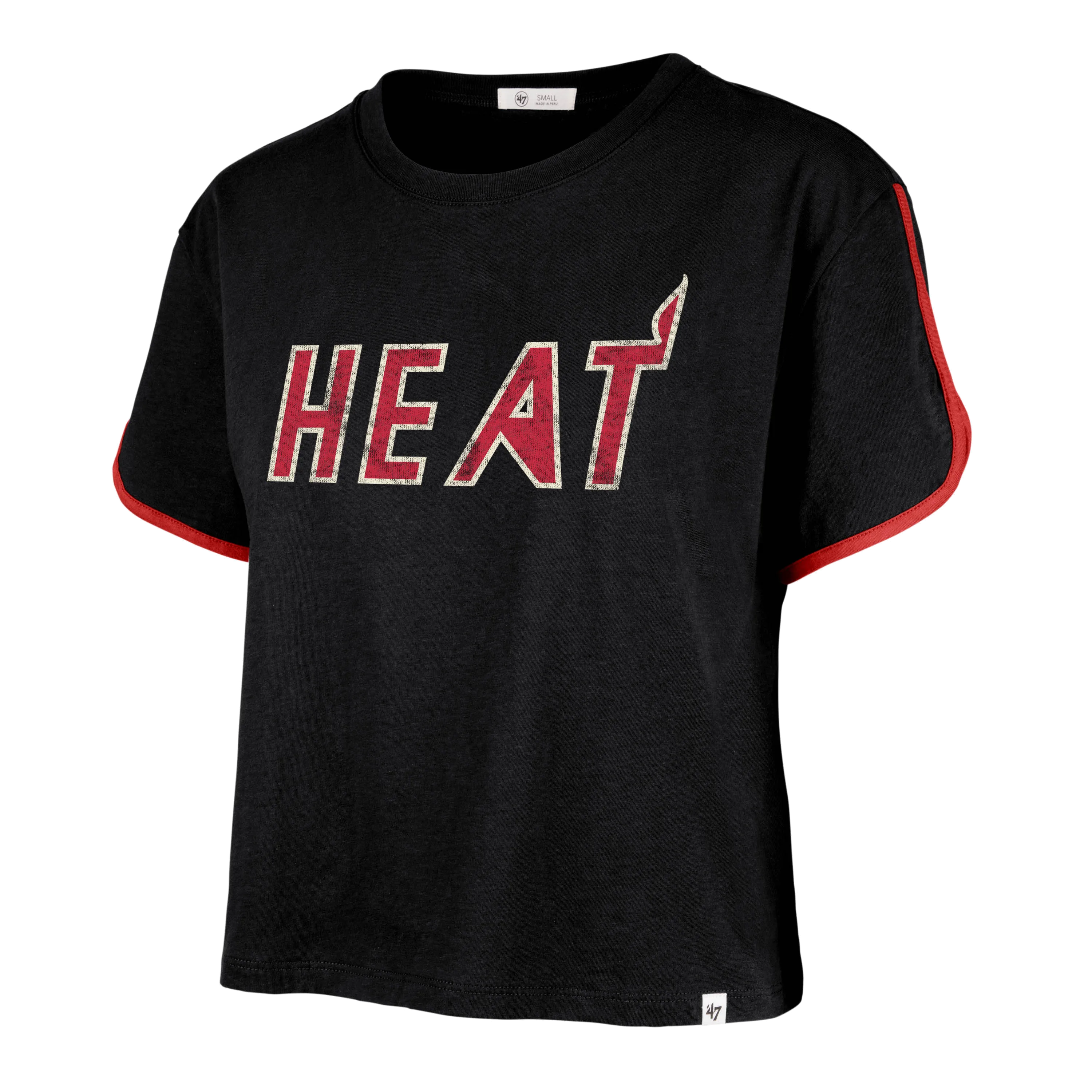 '47 Brand Miami HEAT Wordmark Women's Crop Tee