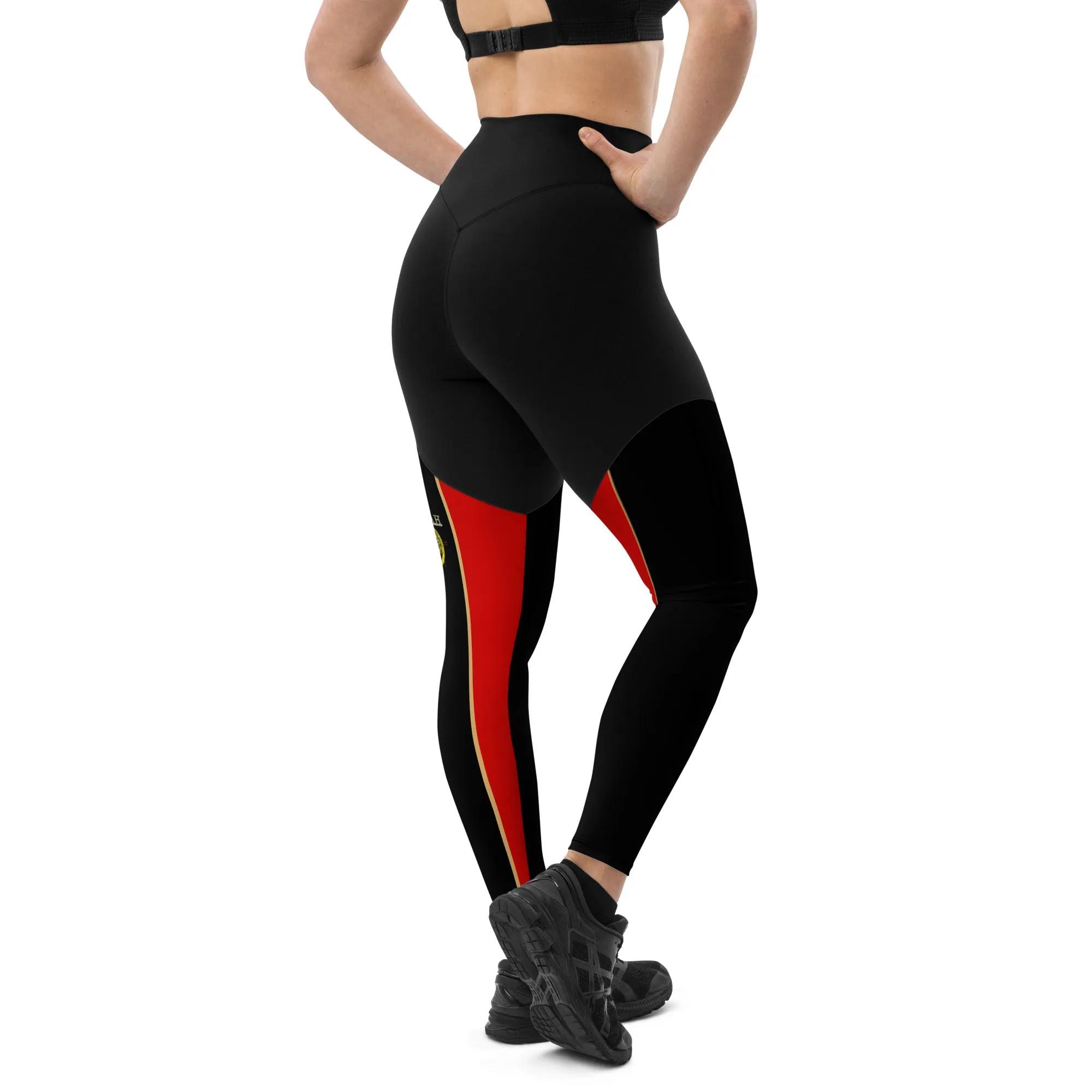 A-Team 01 Red Designer Sports Leggings