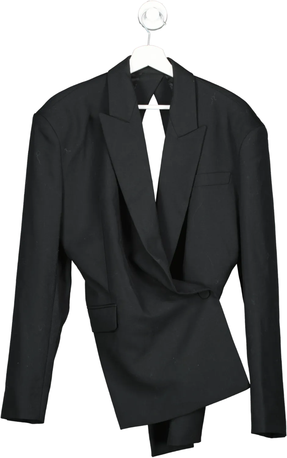 Afterhours Black Open Back Blazer UK XS