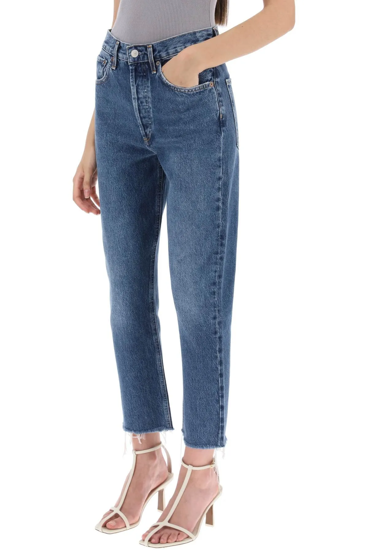 Agolde riley cropped jeans