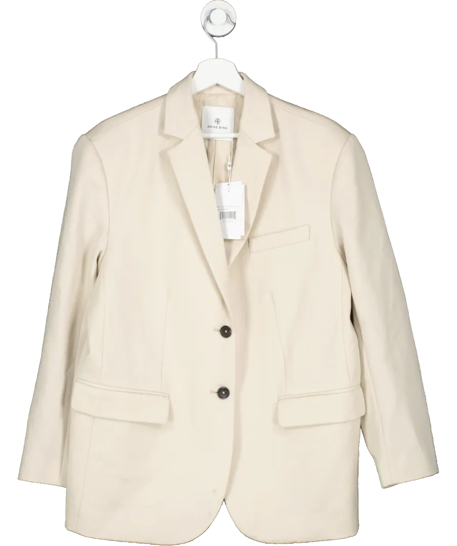 Anine Bing Cream Off White Blazer UK M