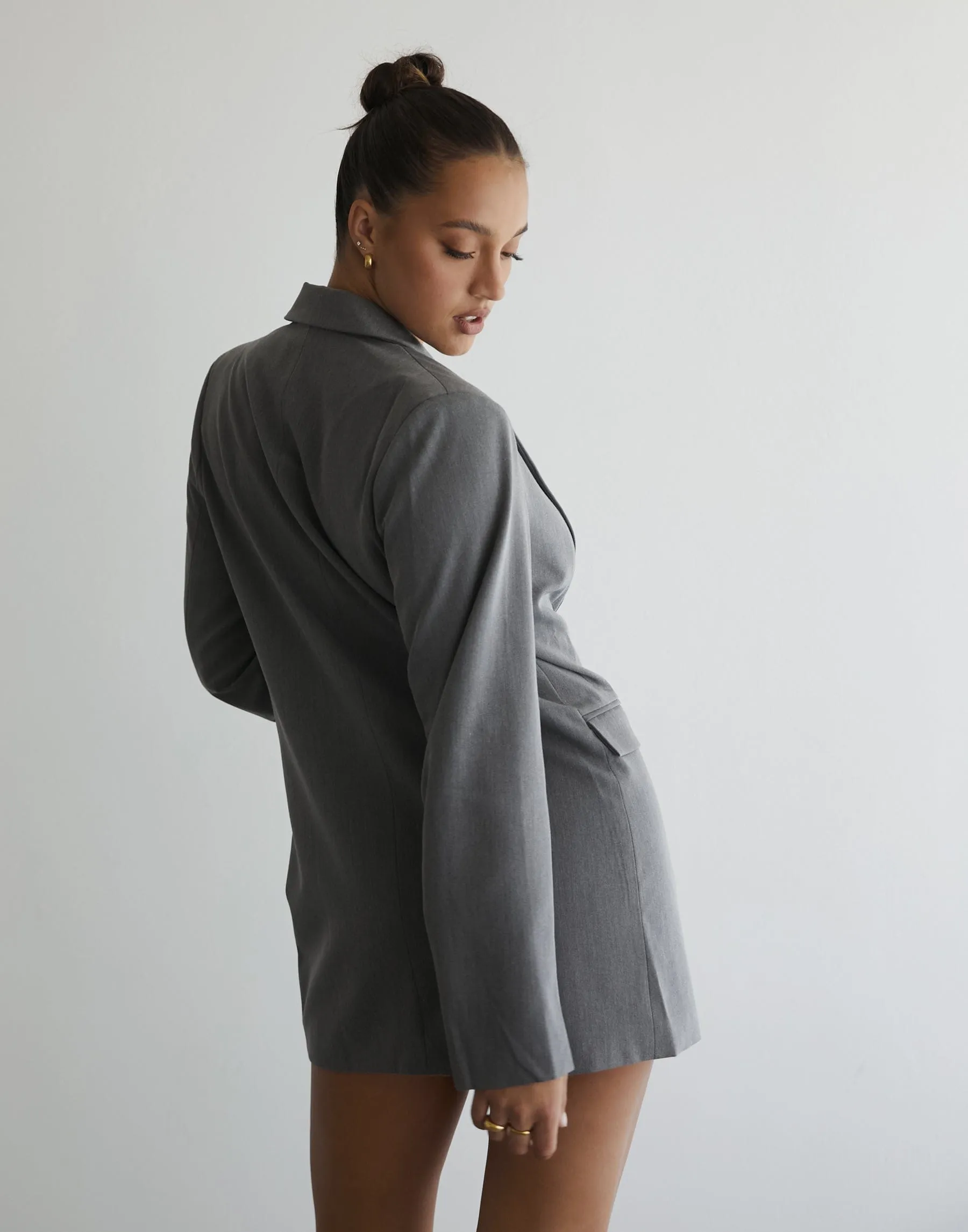 Austen Blazer Dress (Dark Grey)