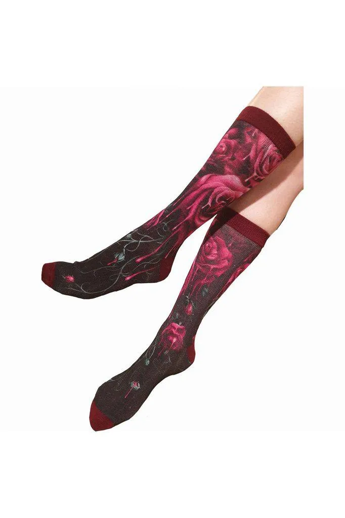 Blood Rose - Unisex Printed Socks