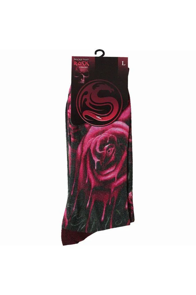 Blood Rose - Unisex Printed Socks