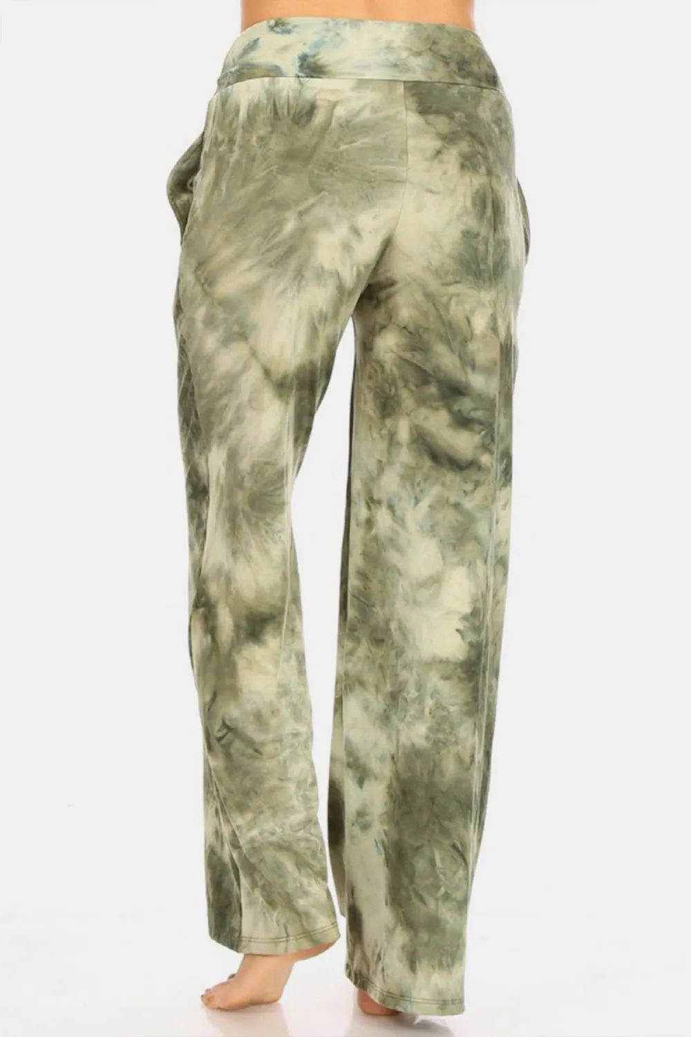 Buttery Soft Printed Drawstring Pants Green