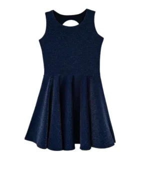 By Debra Girls Navy/Silver Fit and Flare Dress