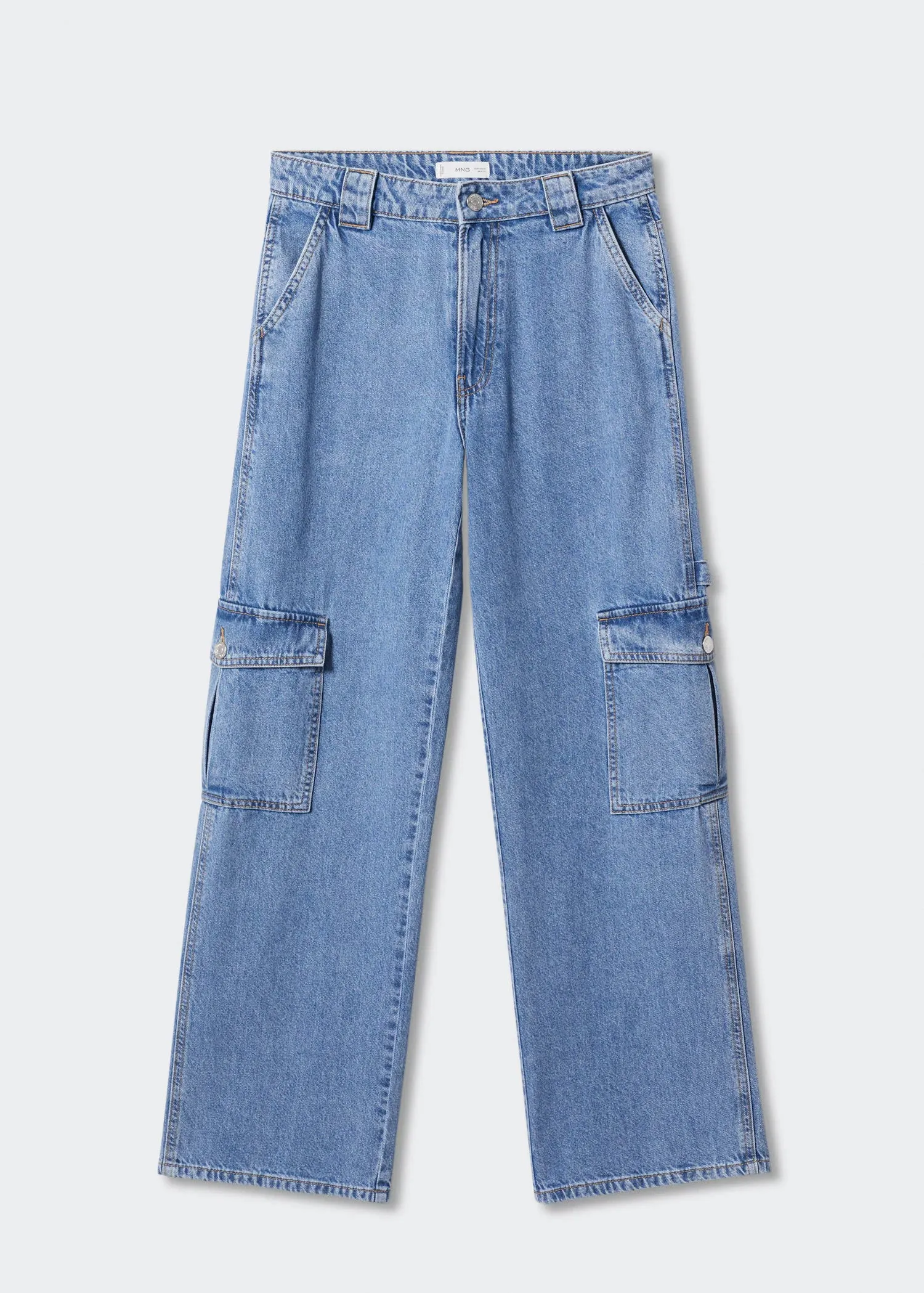 Cargo style straight jeans