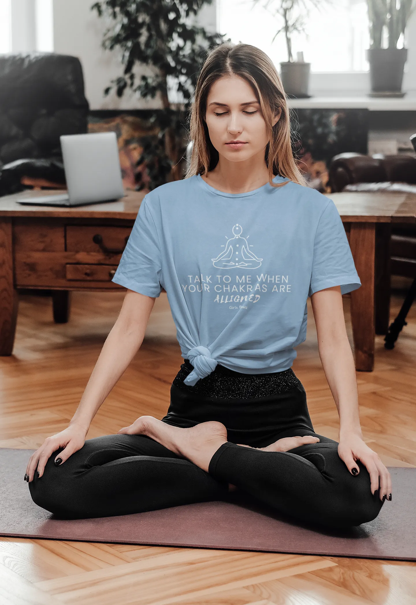 Chakras Aligned Oversized Yoga Tee