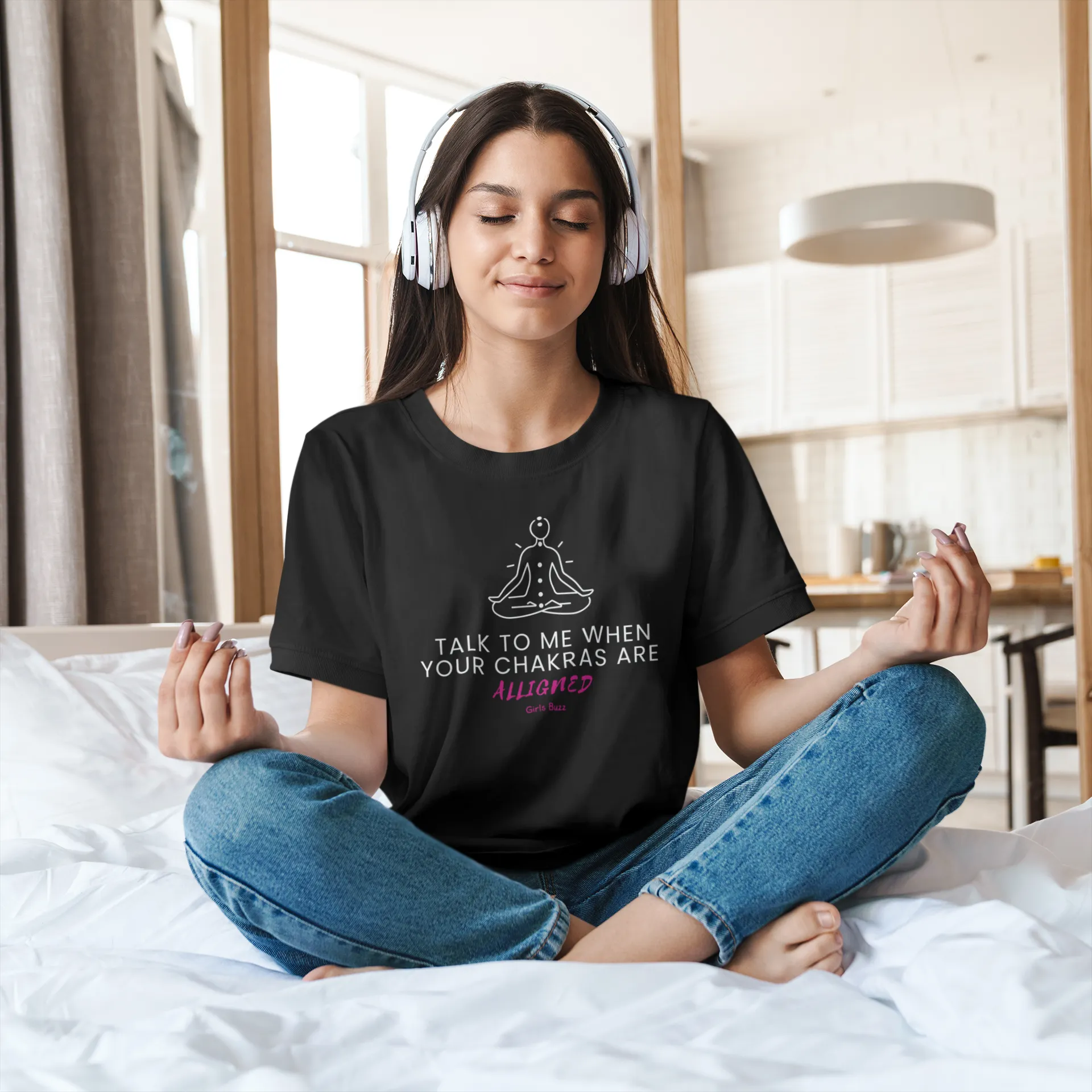 Chakras Aligned Oversized Yoga Tee