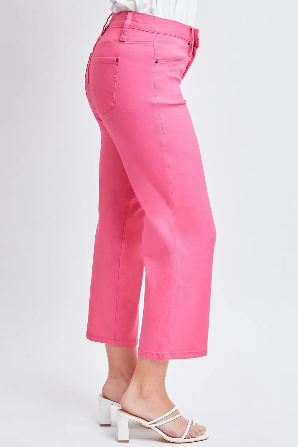 Coral Jeanswear Full Size Mid-Rise Hyperstretch Cropped Straight Pants