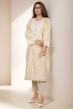 Cotton Jacquard Embroidered Stitched 2 Piece (Shirt/Trouser)