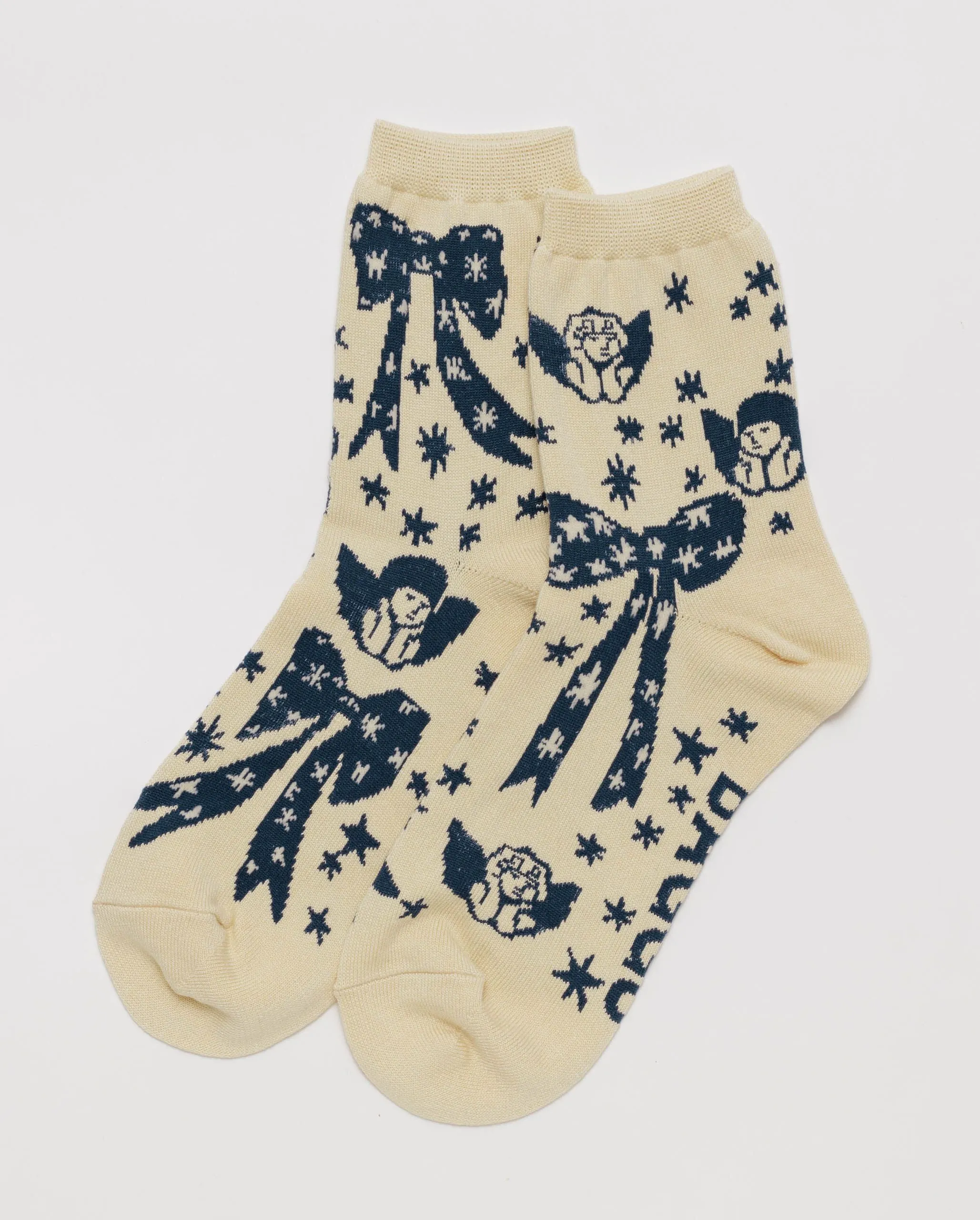 Crew Sock - Cherub Bows