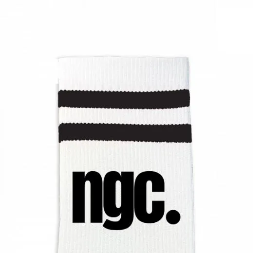 Custom Design Striped Crew Socks - Medium