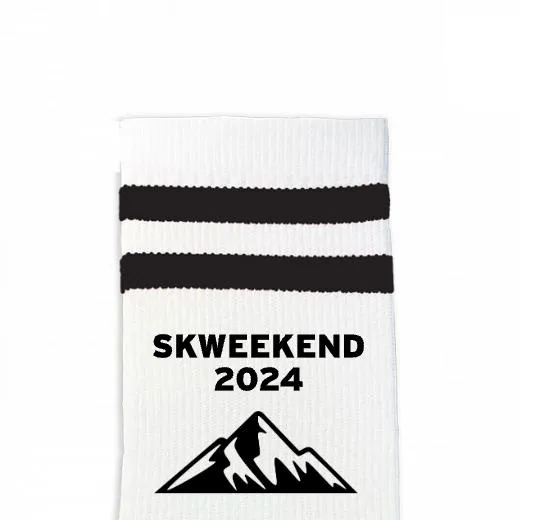 Custom Design Striped Crew Socks - Medium