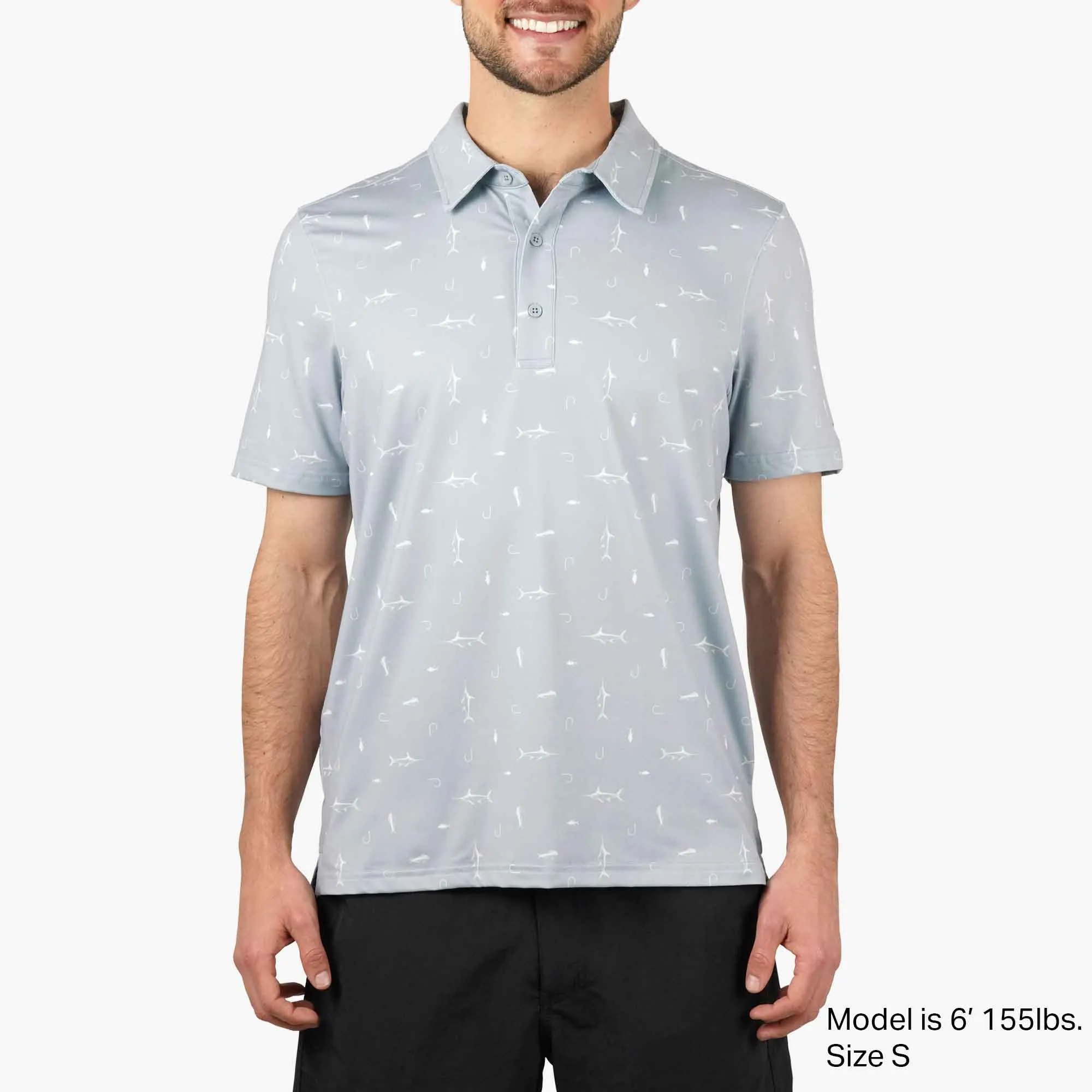 Cypress Printed Performance Polo Shirt