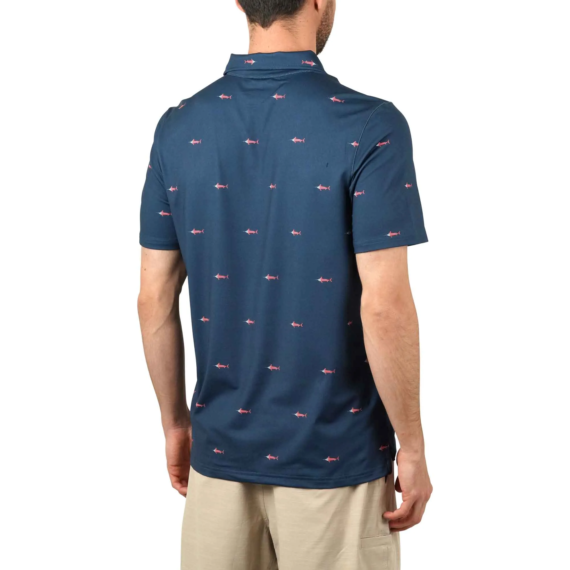 Cypress Printed Performance Polo Shirt