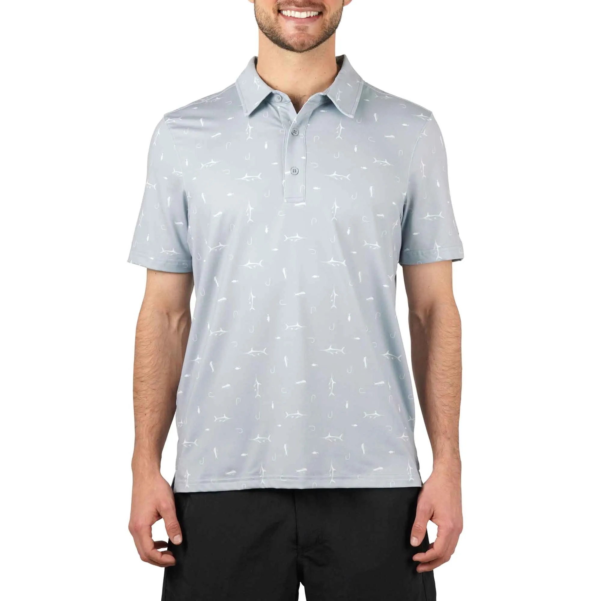 Cypress Printed Performance Polo Shirt