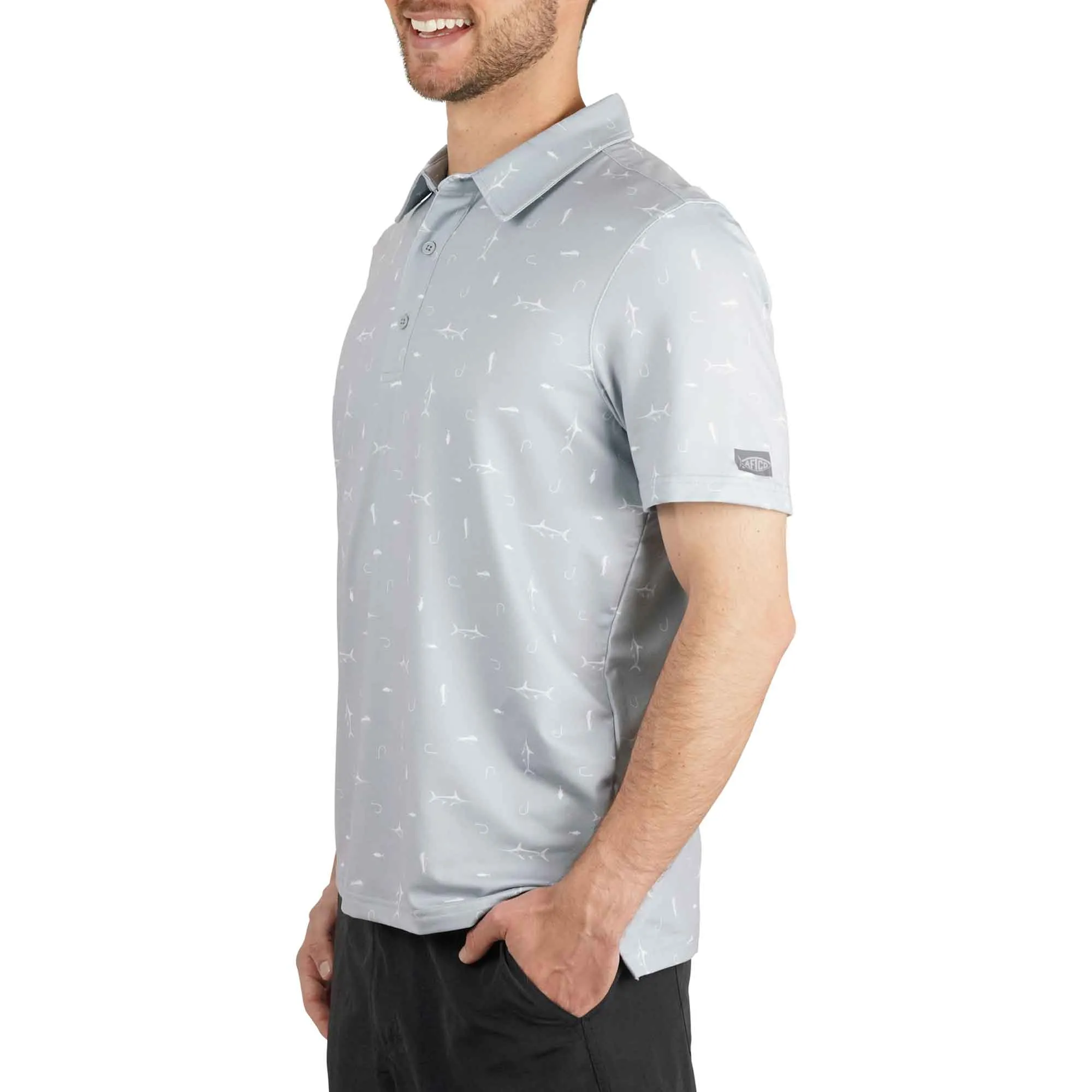 Cypress Printed Performance Polo Shirt