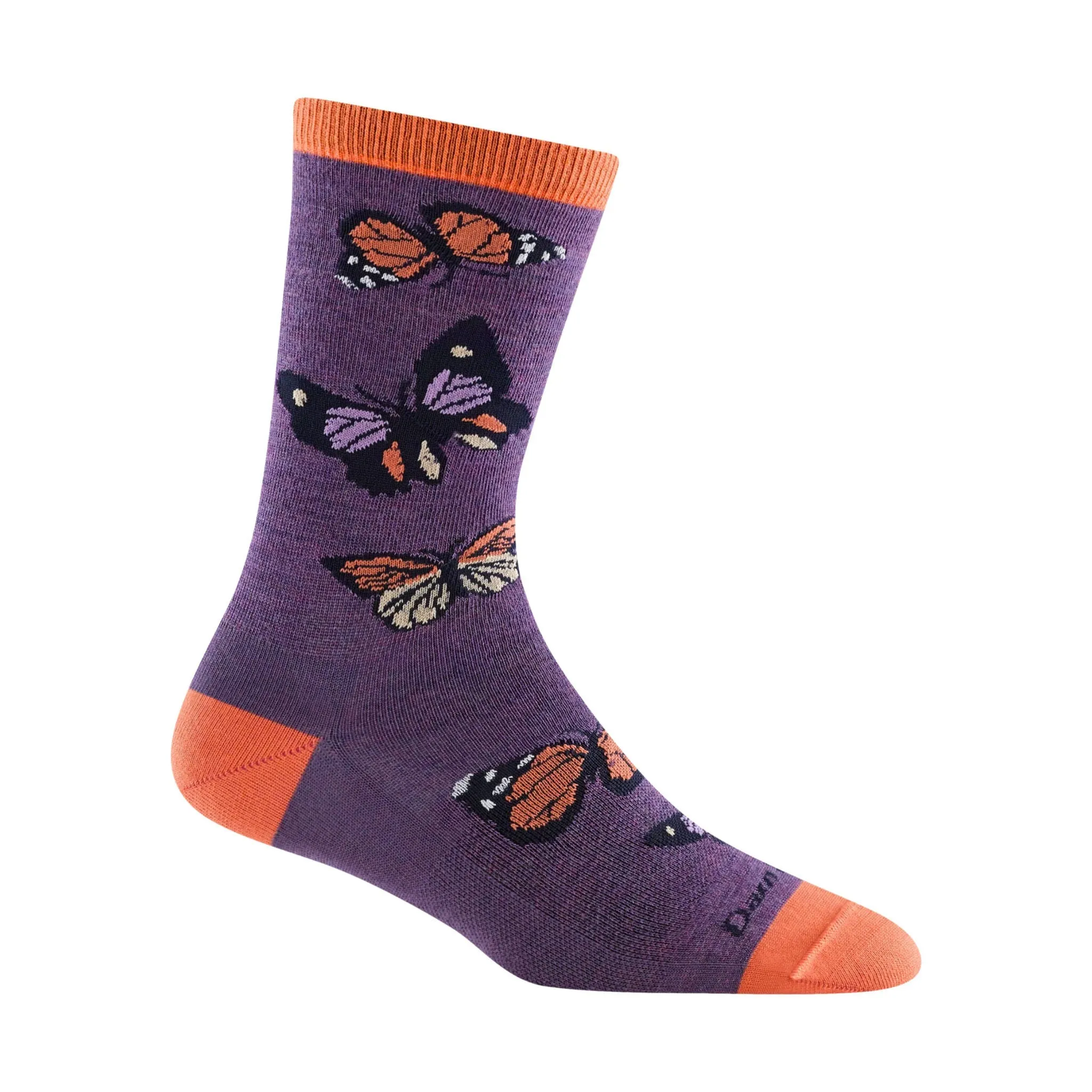 Darn Tough Vermont Women's Flutter Crew Lightweight Lifestyle Sock - Plum