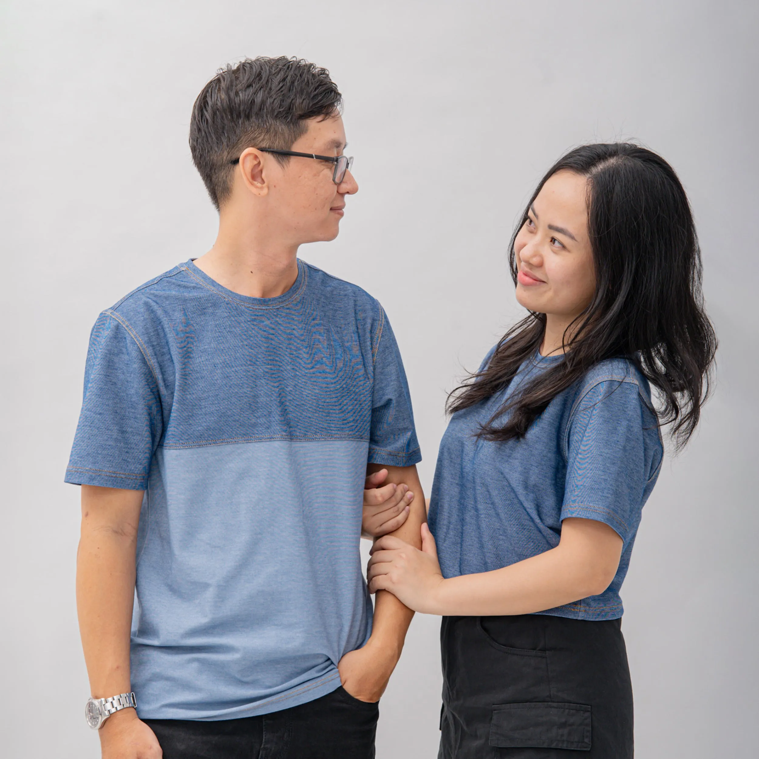 Denim Adult Contrast Tee