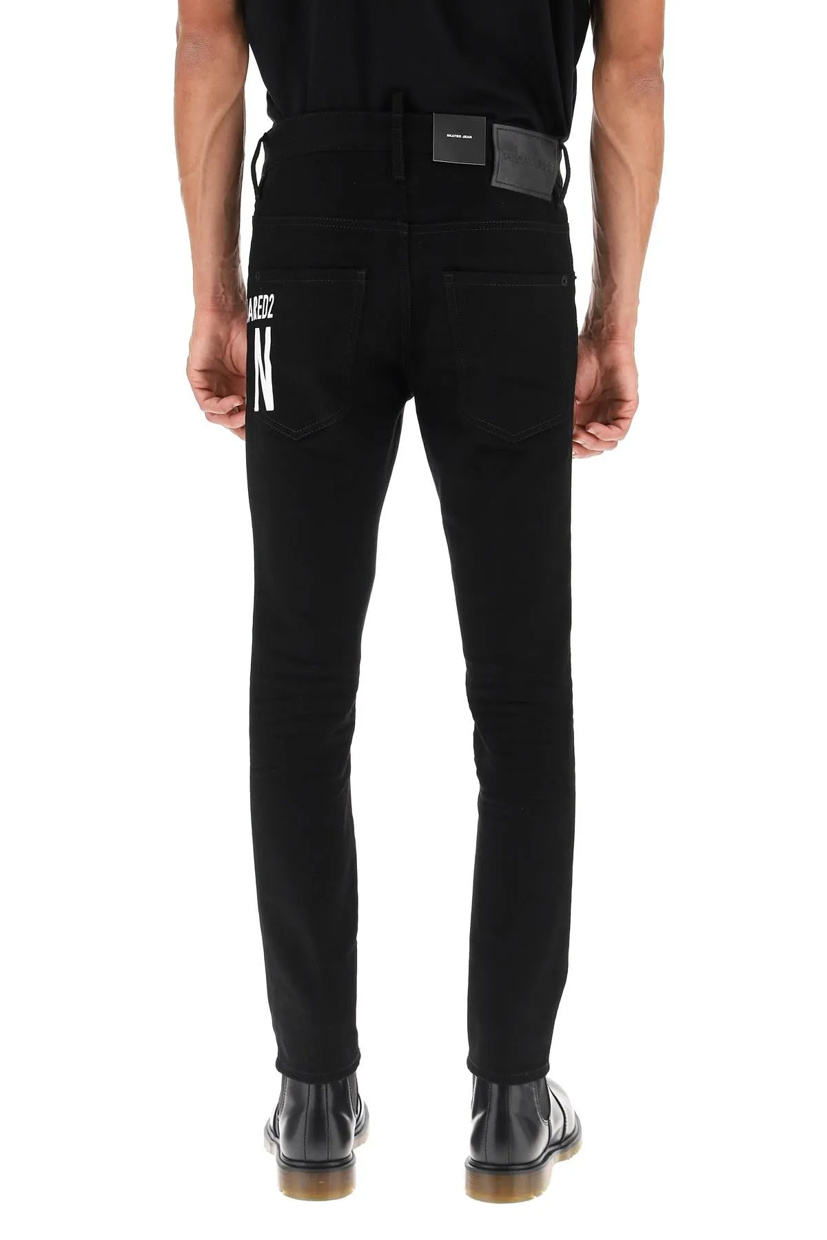 Dsquared2 black bull wash 'icon' skater jeans