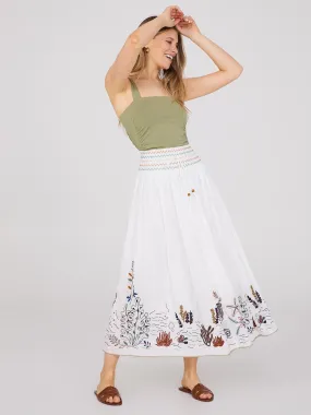 Embroidered Maxi Skirt