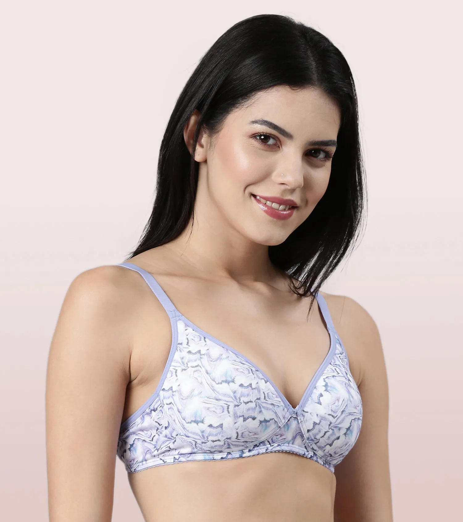 Enamor Perfect Coverage Cotton T-shirt Bra for Women- Padded and Wirefree