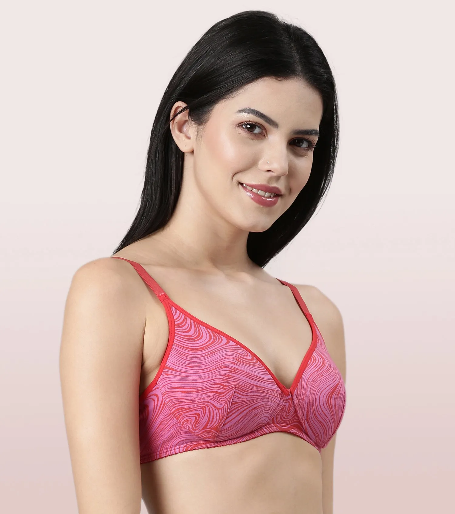 Enamor Perfect Coverage Cotton T-shirt Bra for Women- Padded and Wirefree