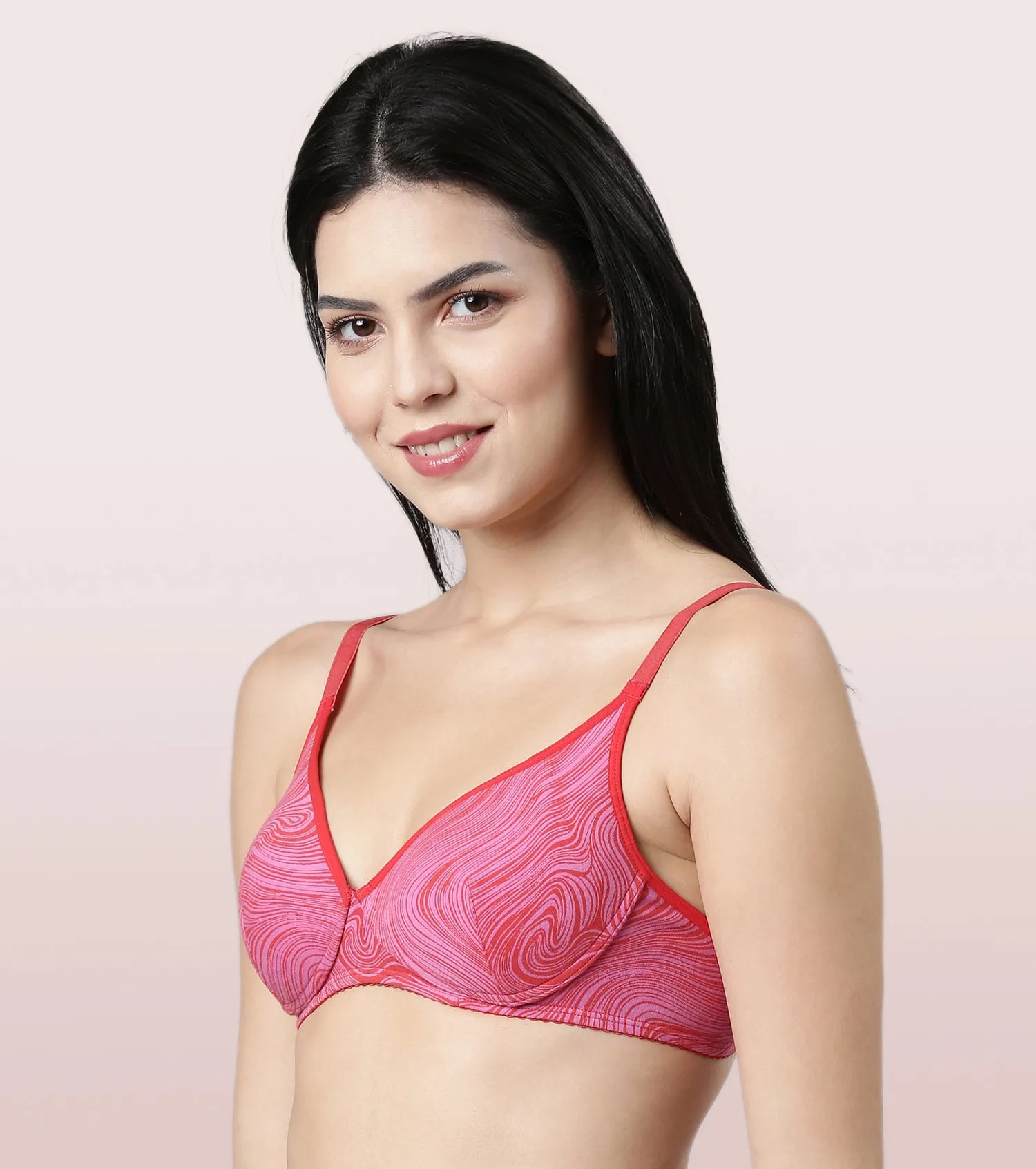 Enamor Perfect Coverage Cotton T-shirt Bra for Women- Padded and Wirefree