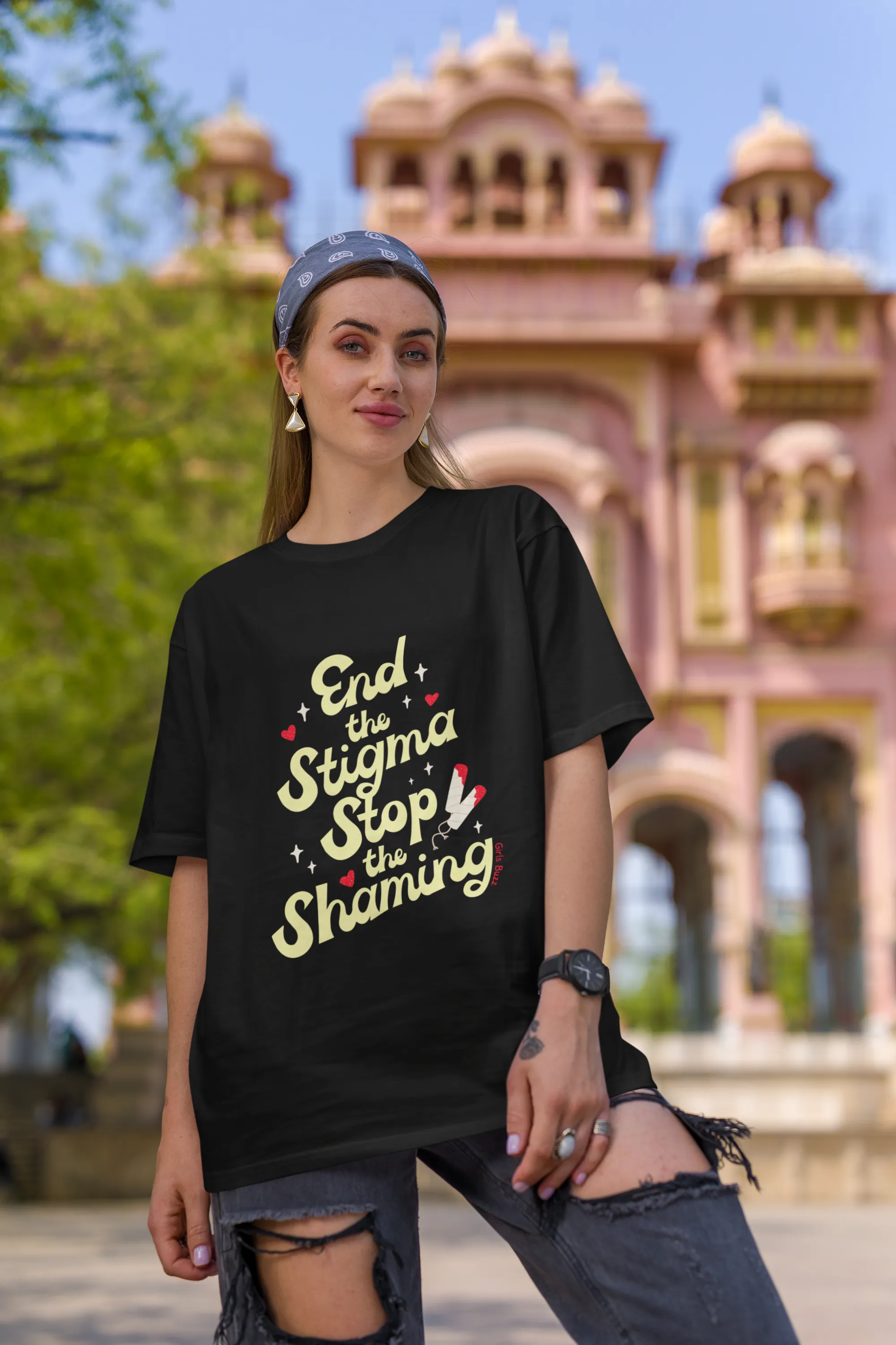 End The Period Stigma Oversized T-shirt