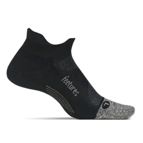 Feetures Elite Light Cushion No Show Tab Socks - Black