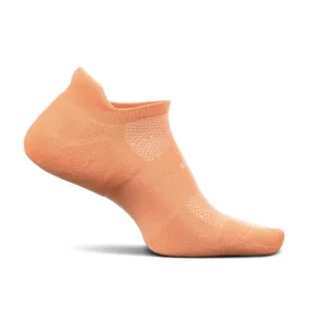 Feetures High Performance Cushion No Show Tab Socks - Creamsicle