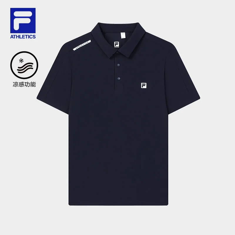 FILA CORE ATHLETICS FITNESS Men Short Sleeve Polo (Navy)