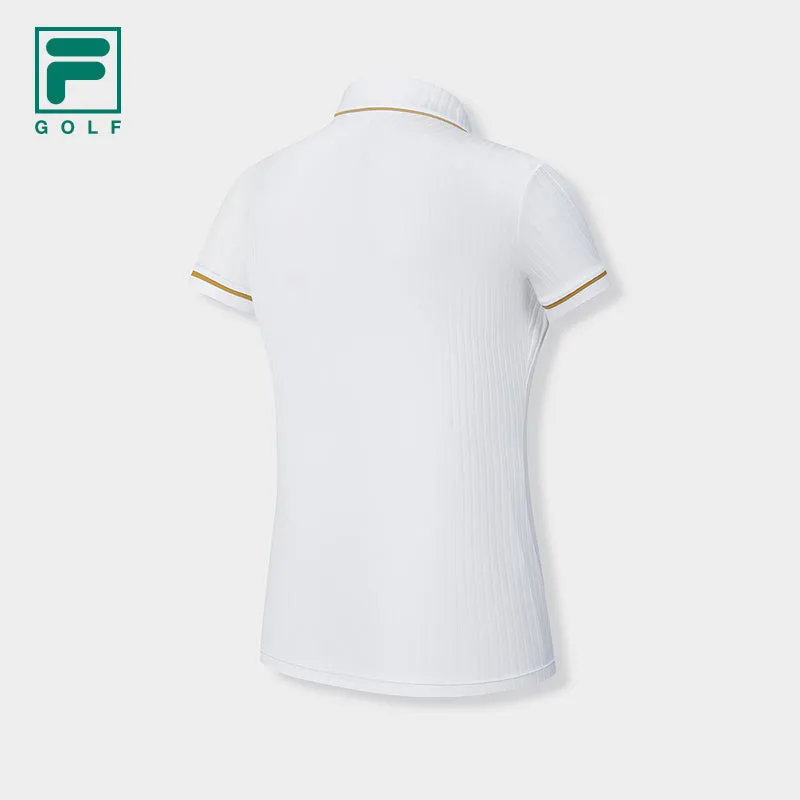 FILA CORE ATHLETICS GOLF Women Short Sleeve Polo (Navy / White)