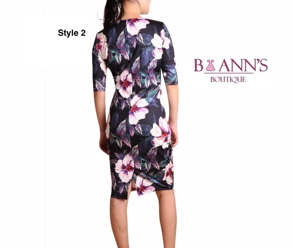 FLORAL SHEATH DRESS