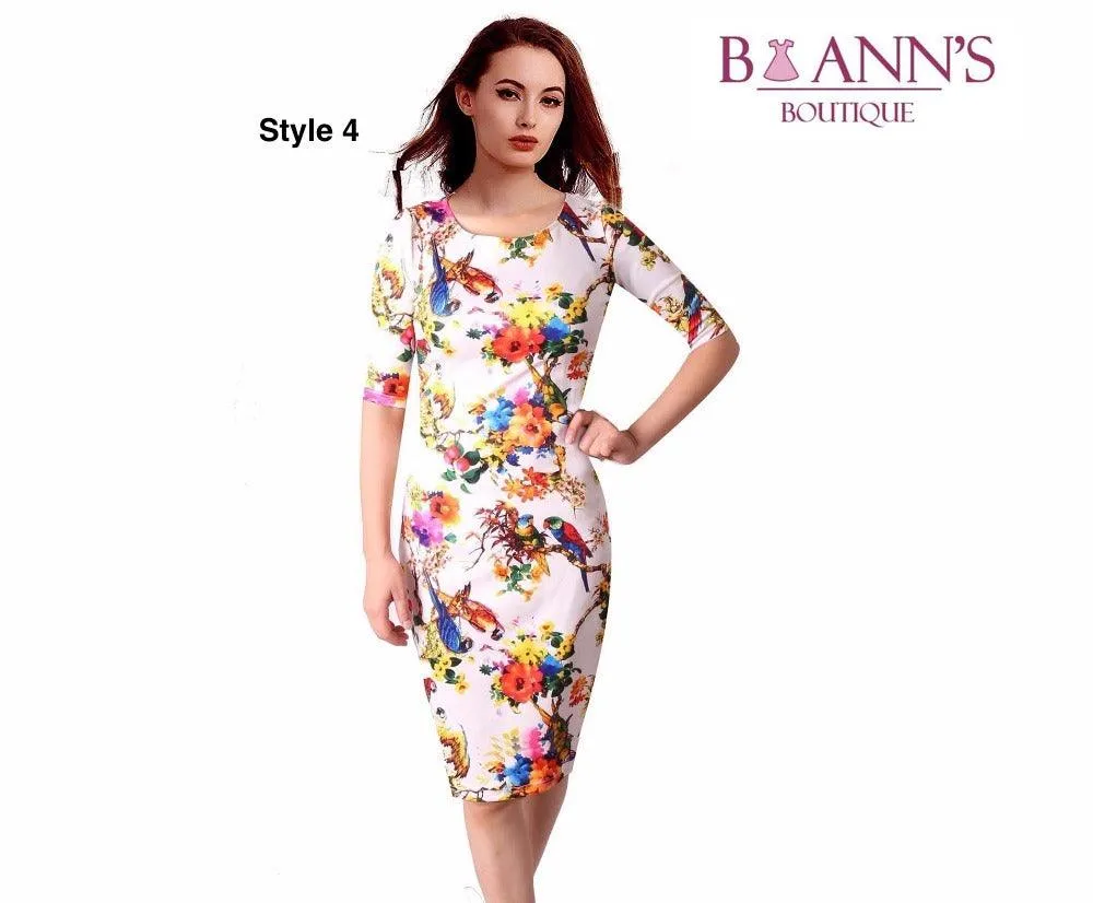 FLORAL SHEATH DRESS