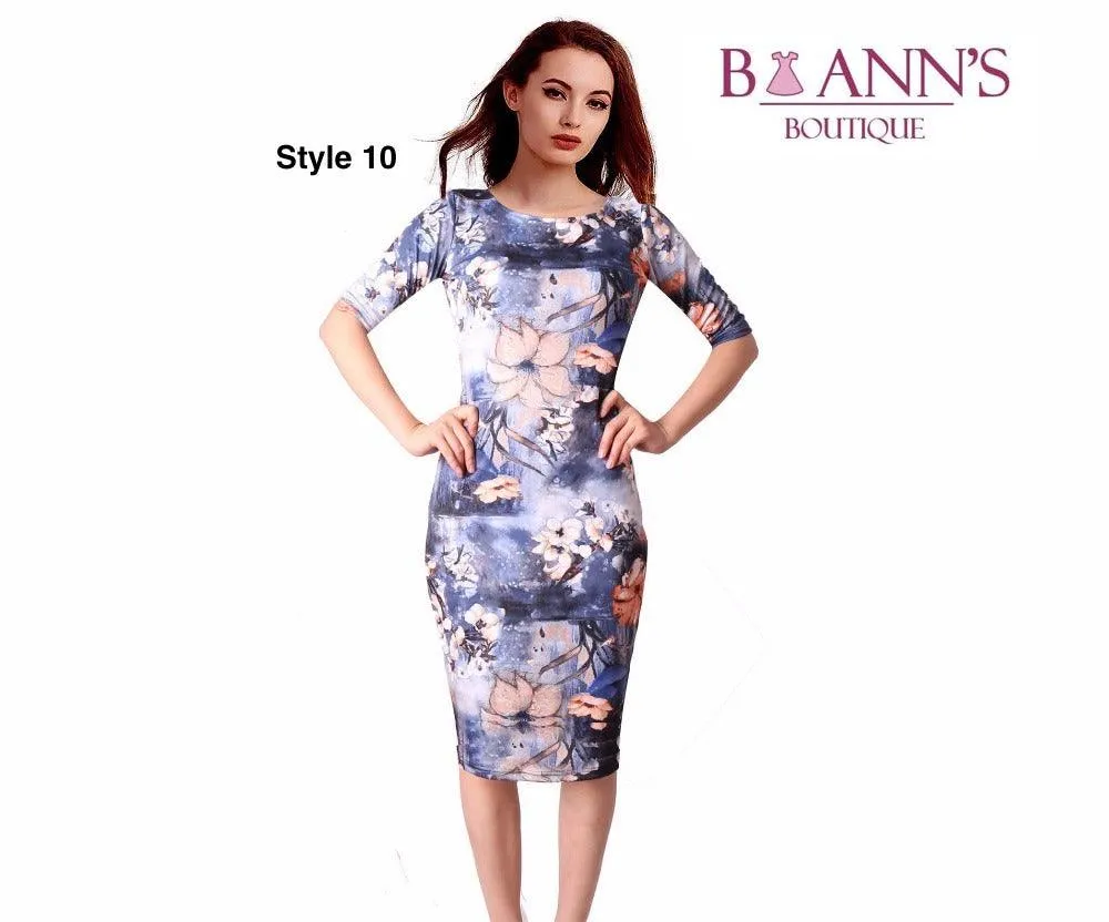 FLORAL SHEATH DRESS