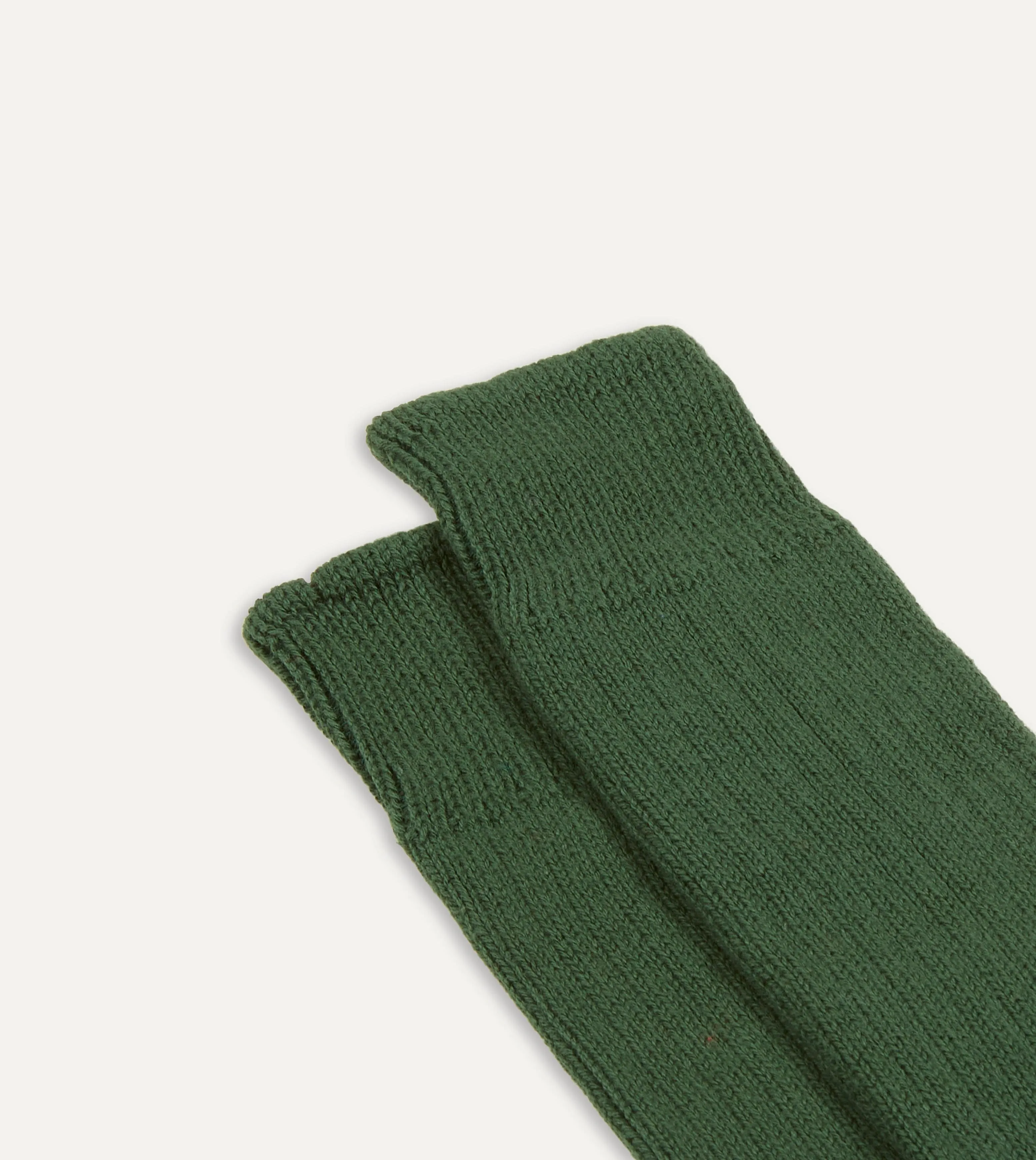 Forest Green Cotton Sports Socks