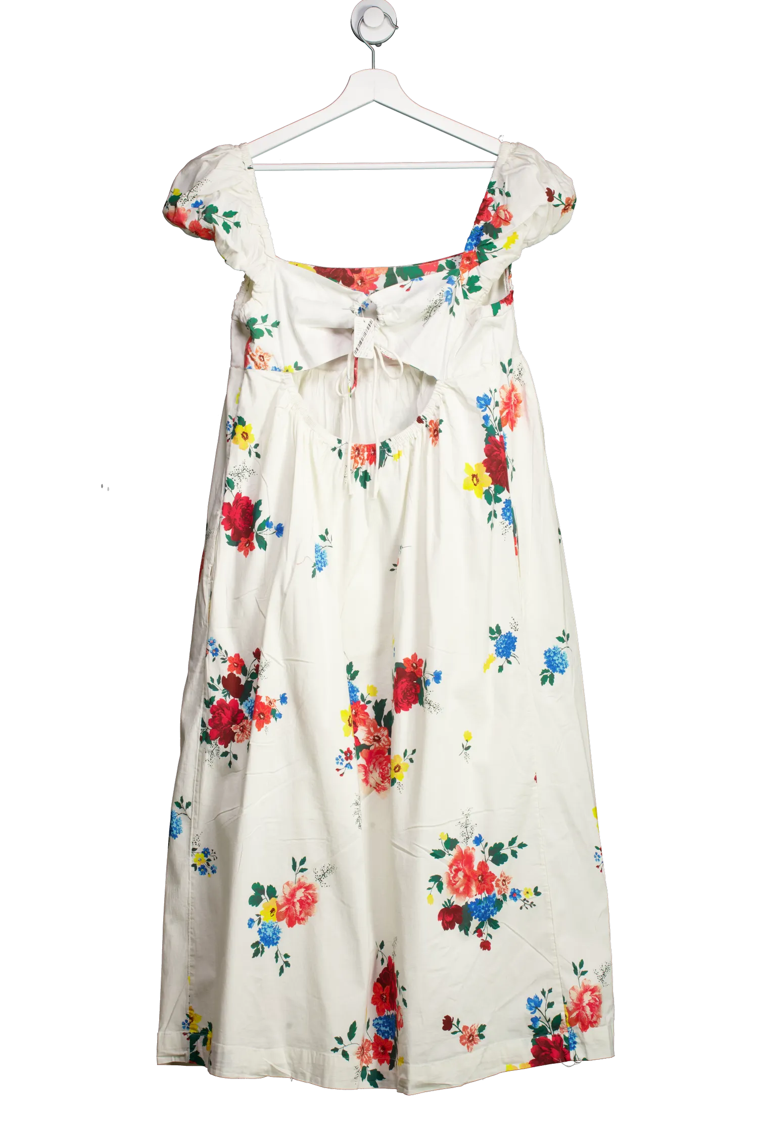 Free People Cream Linda Lou Poplin Maxi Dress UK XL