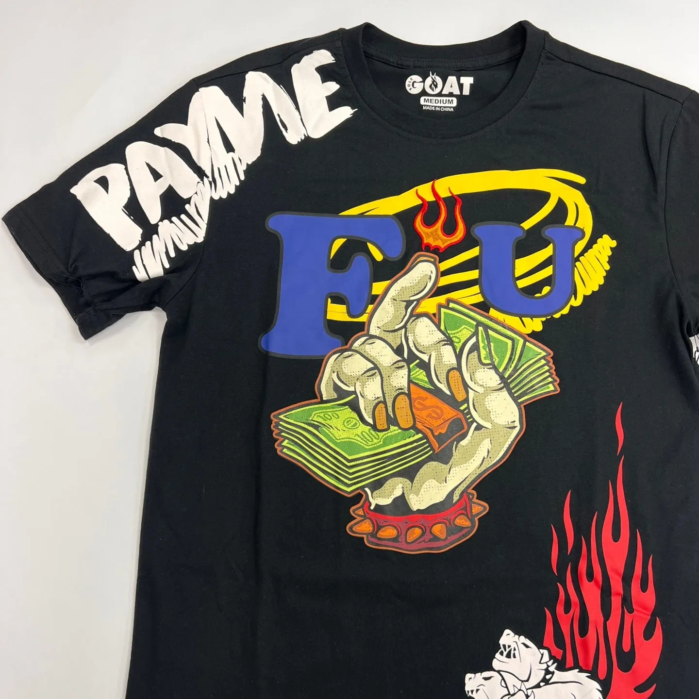 GOAT Pay Me Money Graphic T-Shirt - BLACK