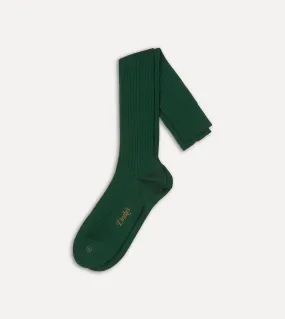 Green Wool Over-the-Calf Socks