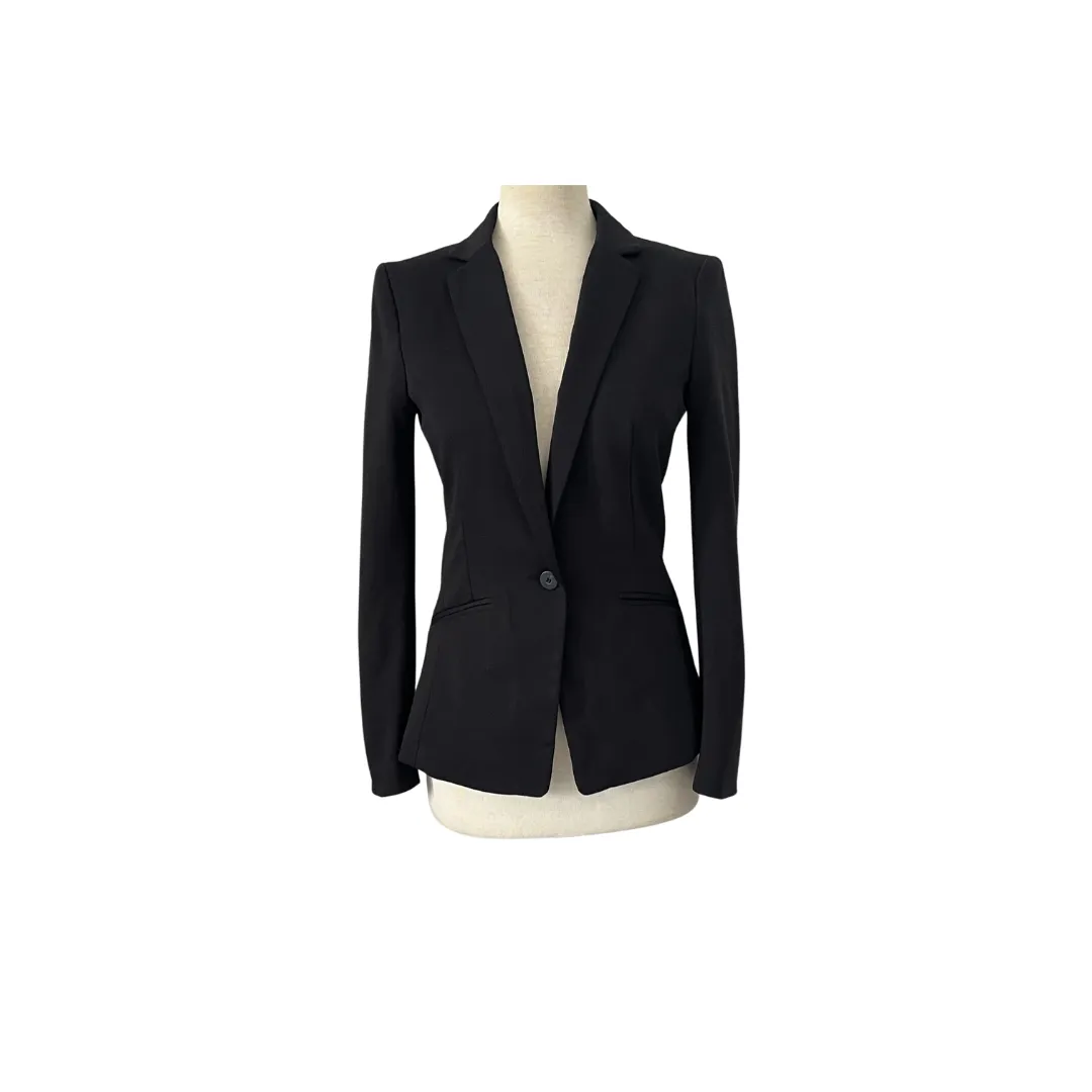 H&M Black Single-button Blazer | Pre Loved |