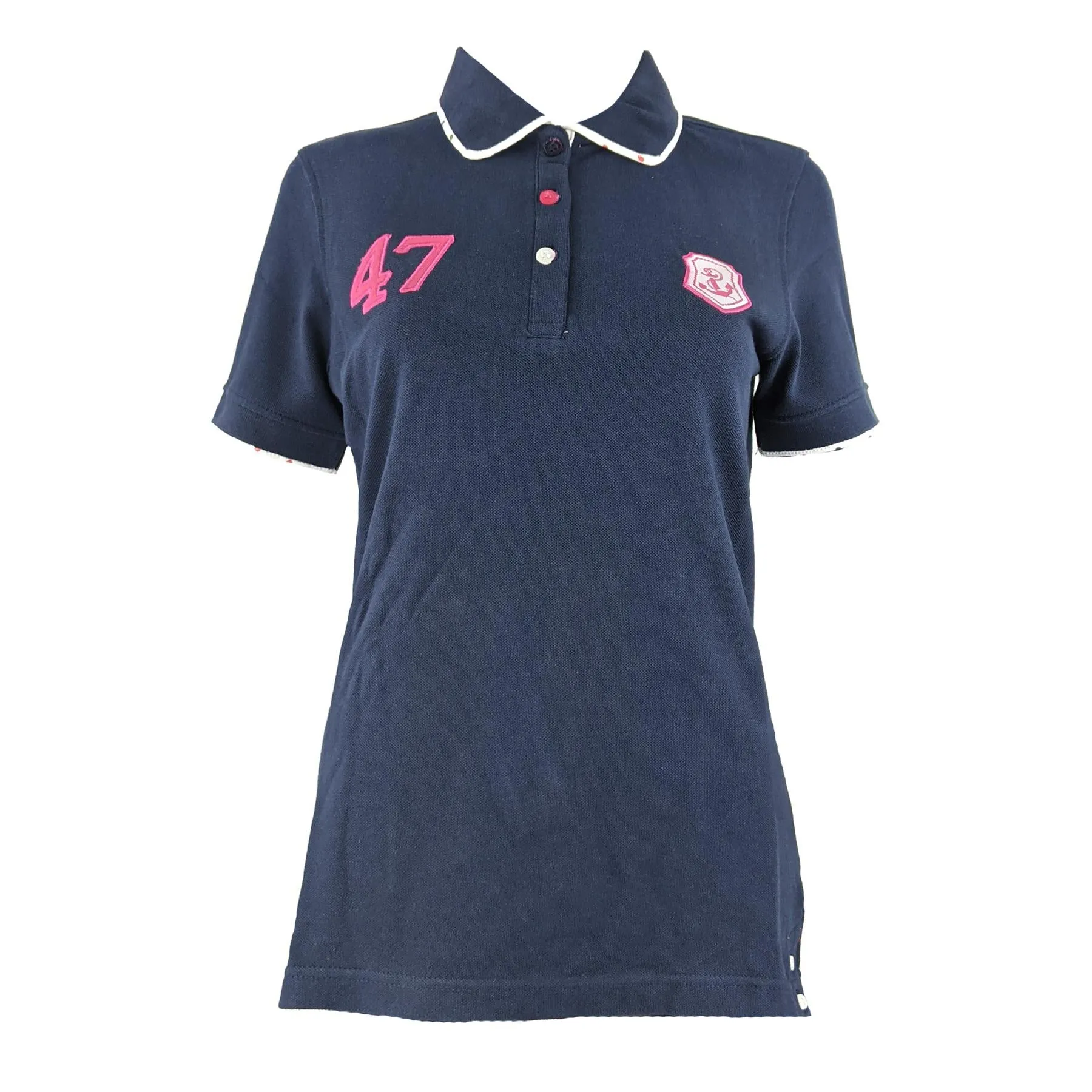 Hazy Blue Womens Short Sleeve Polo Shirt - Abby